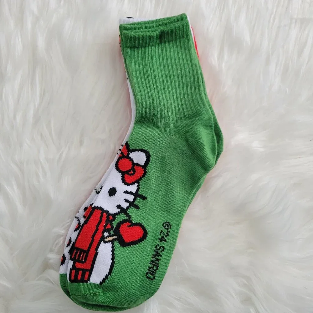 Hello Kitty Christmas Mid-Crew Socks